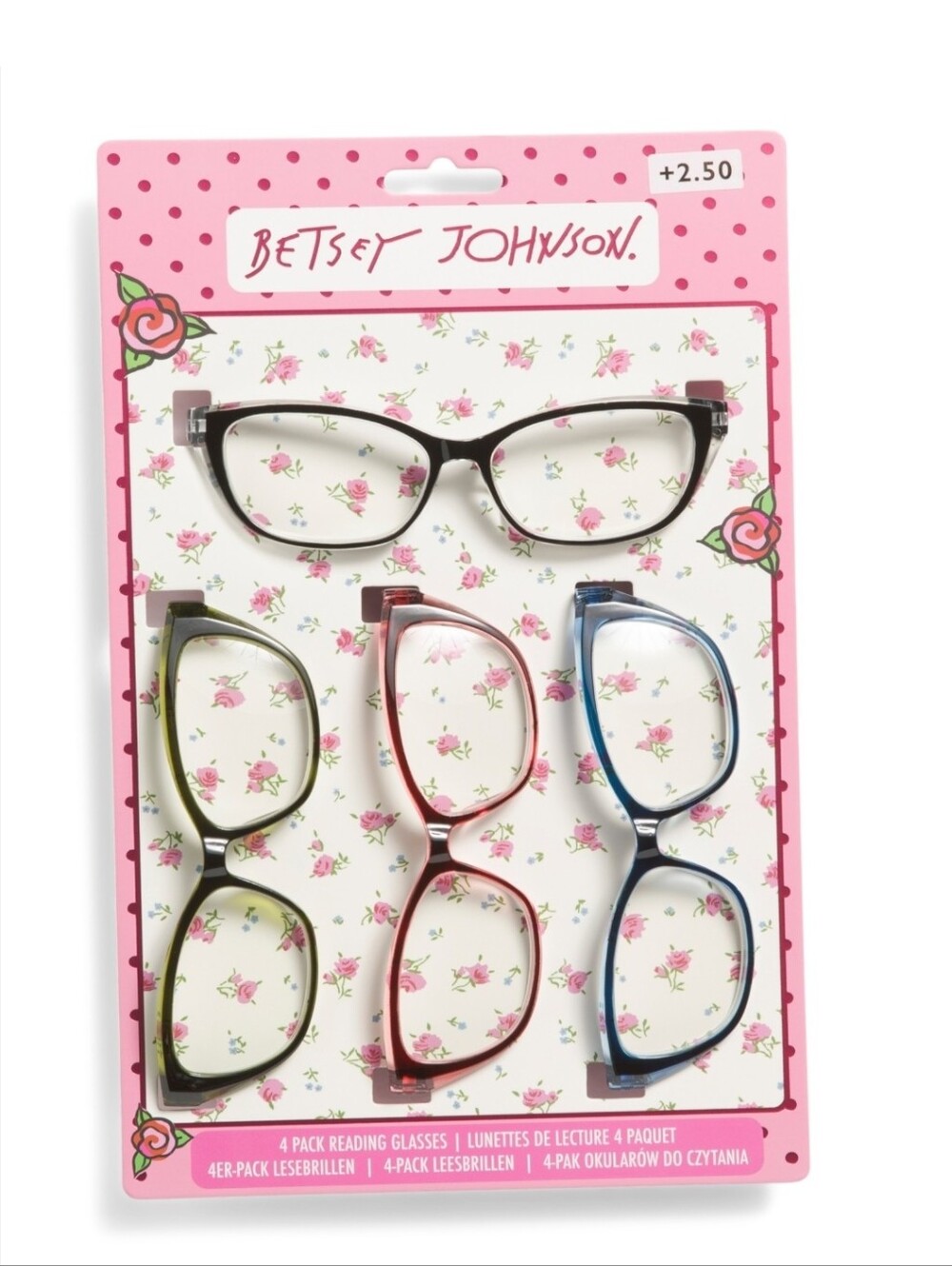 💕▪️Betsey Johnson▪️ Women's Reading Glasses Set Of 4 53mm Readers